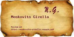 Moskovits Gizella névjegykártya